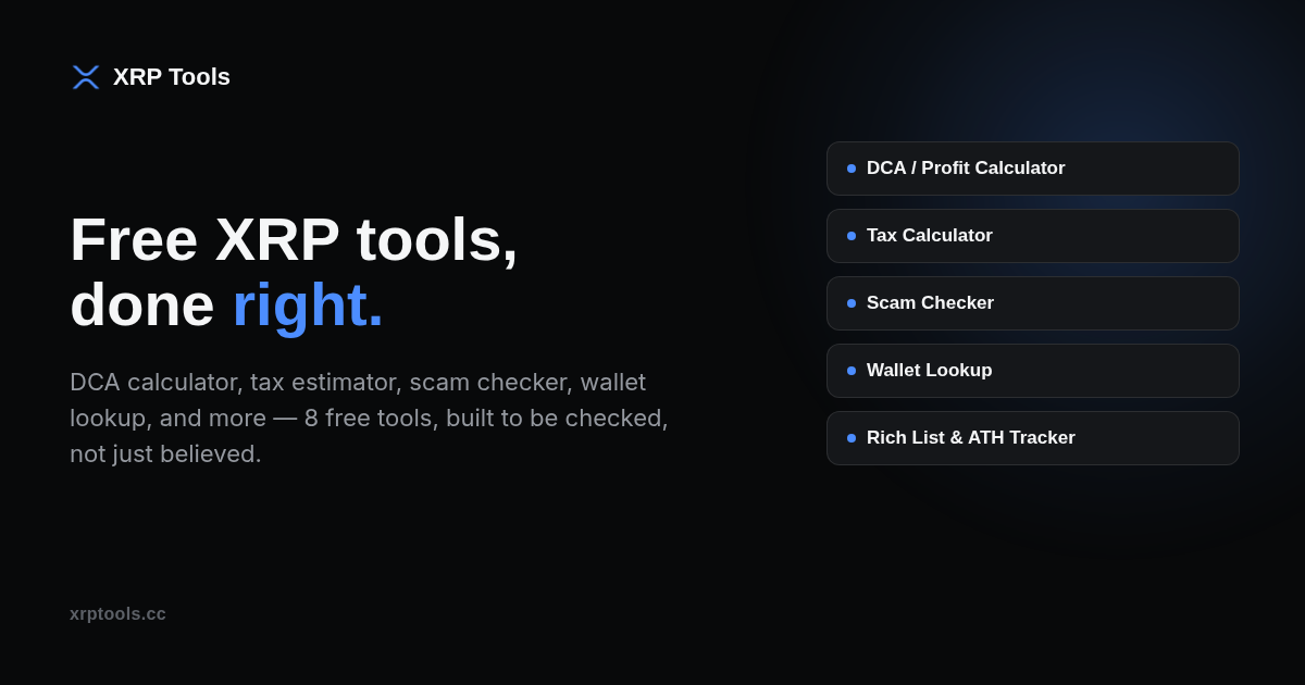 XRP Tools